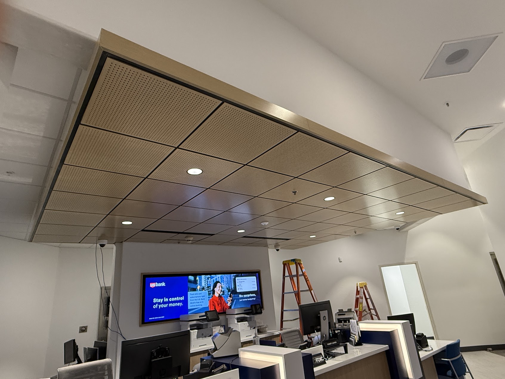 Soffit ceiling installed